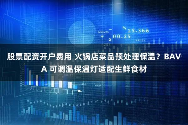 股票配资开户费用 火锅店菜品预处理保温？BAVA 可调温保温灯适配生鲜食材